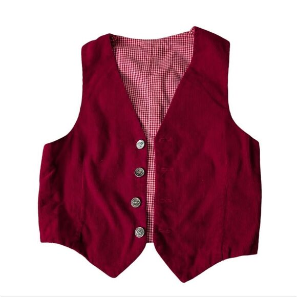 50s 60s Boys Vintage Red Courdory Chess‎ Jacket Vest Set MCM - Picture 4 of 10